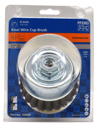 Picture of Wire Cup Brush 100mm Knotted Steel M14 Universal