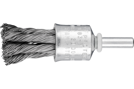 Picture of Wire End Brush 19x19mm Knotted Steel 6mm Shank