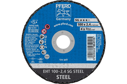 Picture of Cutting Disc Steel 100x2.4x16 SG-E Flat