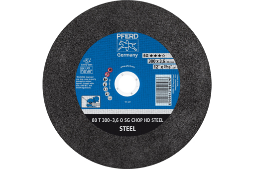 Picture of Cut-Off Wheel Steel 300x3.6x25 SG Flat >3KW