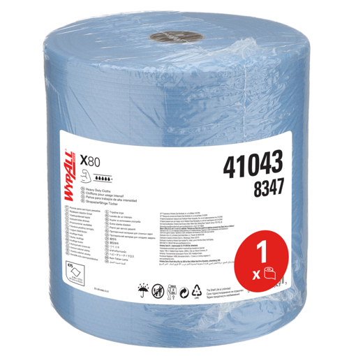 Picture of Wiper Roll X80 315x340mmx455 Blue Hydroknit