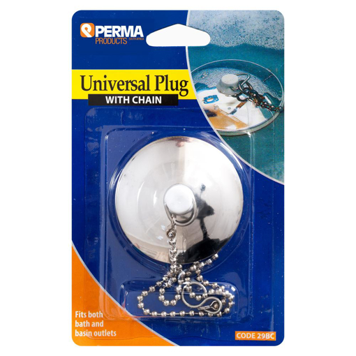 Picture of Plug Universal With Chain - Stainless Steel Cover