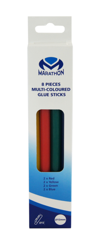 Picture of Glue Stick 12mmx190mm  8 Piece Multi Colour