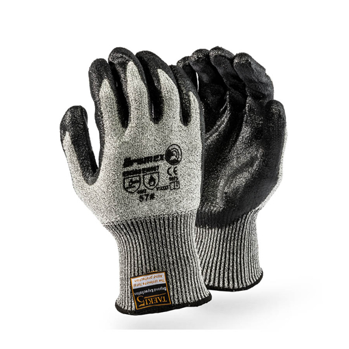 Picture of Glove TaeKi5 Cut 5 Black Nitrile Palm Sz  8