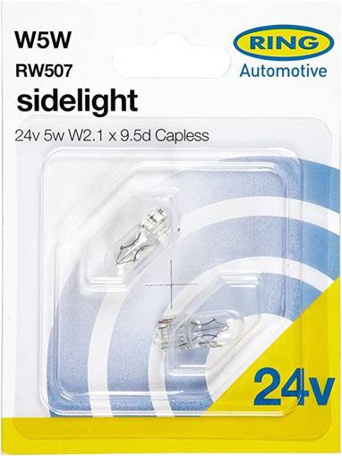 Picture of Bulb 24V Wedge W 5W  5.0Watt T10 Blister