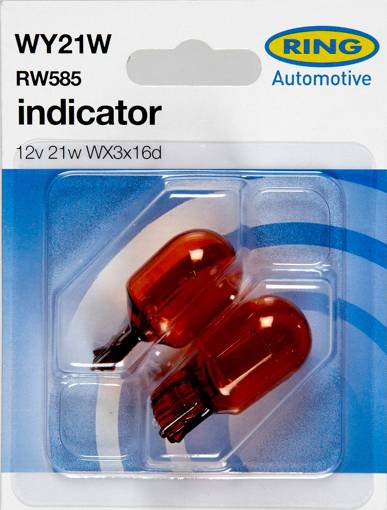 Picture of Bulb 12V Wedge WY21W 21.0Watt T20 Amber Blister[2]