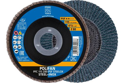 Picture of Flap Disc 115mm Z 80Grit PS-F Conical PFC Steelox
