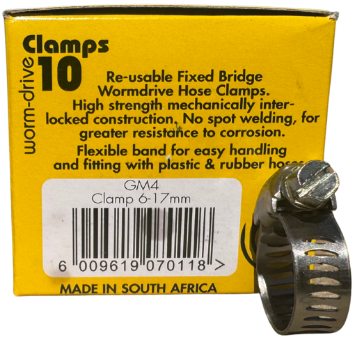 Picture of Hose Clamp GM 4    6-17mm  8mm Band