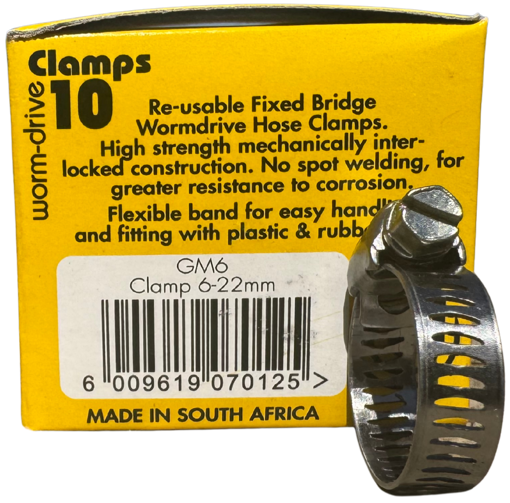 Picture of Hose Clamp GM 6  10-22mm  8mm Band