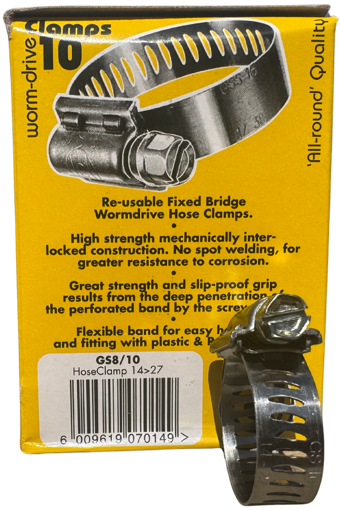 Picture of Hose Clamp GS 10  14-27mm 12mm Band
