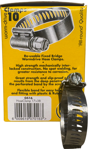 Picture of Hose Clamp GS 16  17-38mm 12mm Band