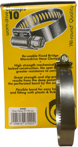 Picture of Hose Clamp GS 40  51-76mm 12mm Band