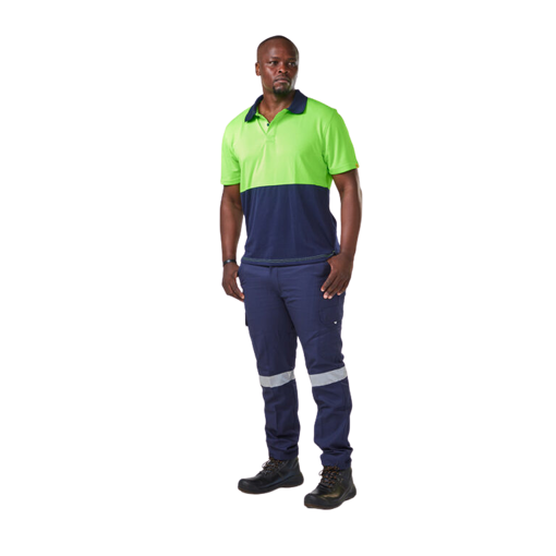 Picture of Golf Shirt Quick Dry Lime/Navy Blue 3X-Large