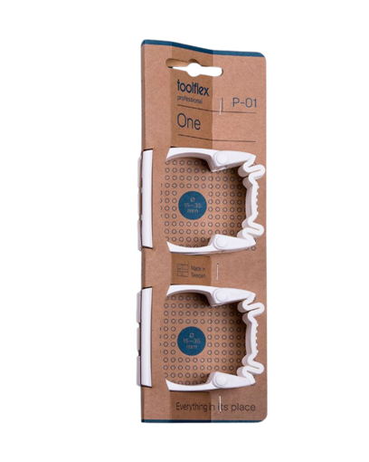 Picture of Wall Rail Clip Toolflex One White[Pack of 2]