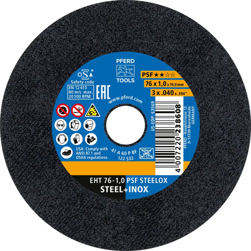 Picture of Cutting Disc Steelox  76x1.0x10 PSF-Flat