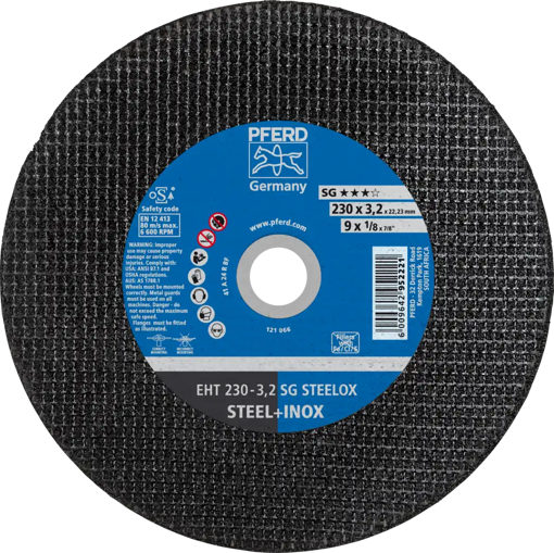 Picture of Cutting Disc Steelox 230x3.2x22 SG-E Flat
