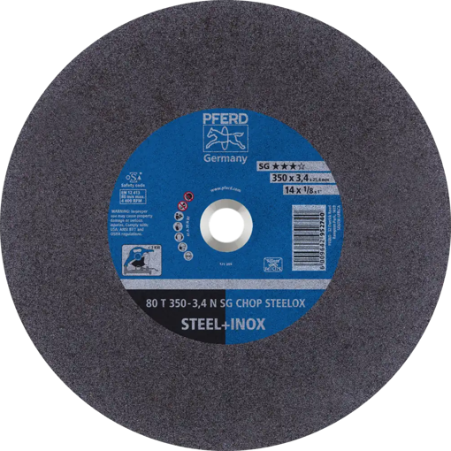 Picture of Cut-Off Wheel Steelox 350x3.4x25 SG Flat <3KW