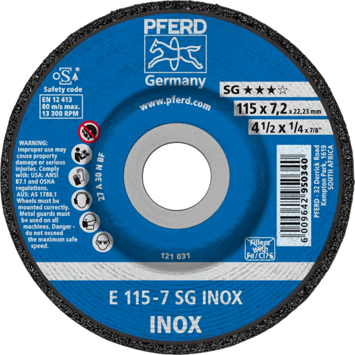 Picture of Grinding Disc Inox 115x7.0x22 SG