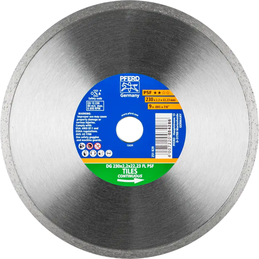 Picture of Diamond Disc Masonry 230x2.2x22 PS-F FL Tiles