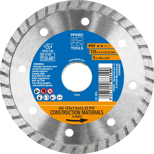 Picture of Diamond Disc Masonry 125x1.9x22 PS-F DG Solid
