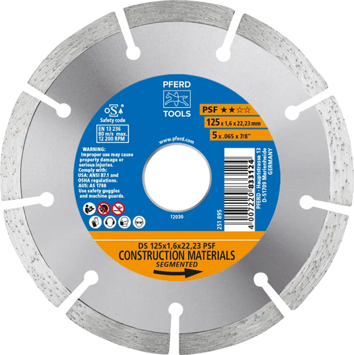 Picture of Diamond Disc Masonry 125x1.6x22 PS-F DS Segmented