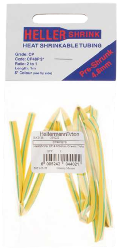 Picture of Heatshrink  4.8mmx 1M Green/Yellow Prepack